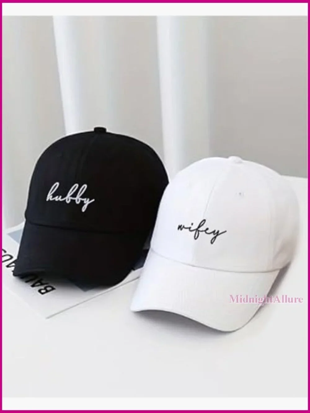 Matching Mr & Mrs Couples Baseball Cap Set Wedding Anniversary Gift